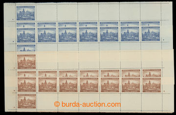 220411 - 1939 Pof.39, 40, Krajiny I. 10K modrá a 20K světle hnědá