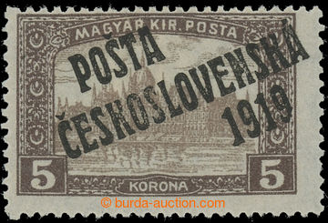 220436 -  Pof.117, 5 Koruna brown, overprint type II.; hinged, exp. V