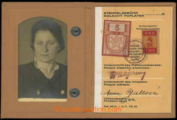 220473 - 1943 PROTECTORATE / Czech-German passport on/for discounted 
