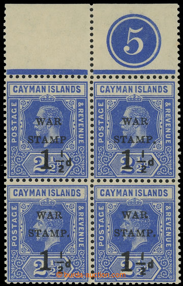 220535 - 1917 SG.53b+53, George V. WAR STAMP 1½P / 2½P blue, margin