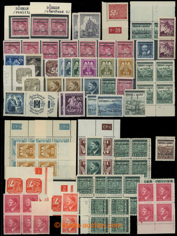 220540 - 1939-1944 [COLLECTIONS]  VÝROBNÍ A PLATE FLAWS  comp. of s