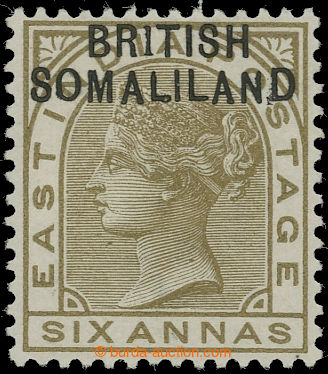 220554 - 1903 SG.7a, Indian Victoria 6A olive with plate variety over