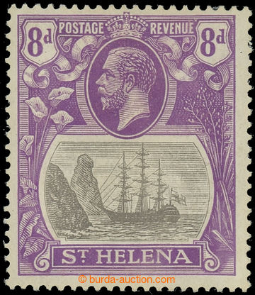 220557 - 1923 SG.105b, George V. 8P violet with plate variety - Torn 