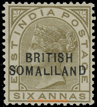 220563 - 1903 SG.19a, Indian Victoria 6A olive with production flaw o