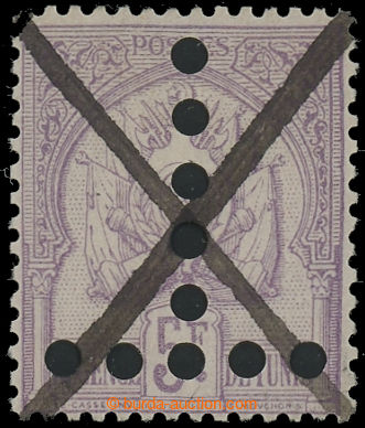 220576 - 1888 POSTAGE-DUE  Mi.17, 5Fr violet, hand obliteration, high