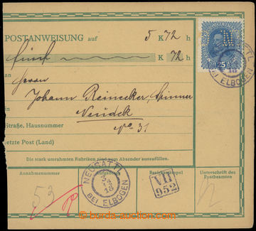 220618 - 1918 Maxa G28, larger part money dispatch-note franked with.