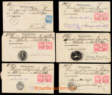 220620 - 1873-1898 SLOVAKIA / selection of 20 reply receipts Térti -