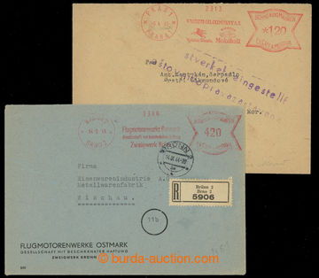 220621 - 1944-1945 sestava 2ks firemních dopisů vyfr. protektorátn