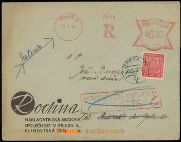 220622 - 1939 insufficiently franked commercial letter sent to alread