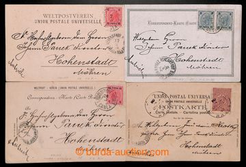 220652 - 1897-1898 CRETE / comp. 4 pcs of Ppc sent to Moravia, 3x Aus