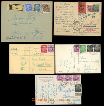 220655 - 1938 5 entires with mixed frankings of Austrian and German s