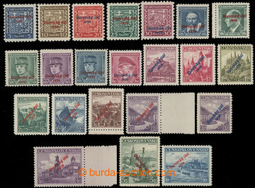 220868 - 1939 Sy.2-22, Overprint issue 5h - 10CZK; complete, only 5k