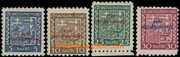 220870 - 1939 Sy.2, 3, 5, 6 FP, Coat of arms 5h, 10h, 25h and 30h, al