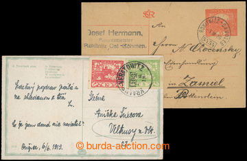 220914 - 1919-1920 ROKYTNITZ - DAUDLEB/ 5454/ 3.III.20 on postcard CD