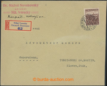 220917 - 1939 Reg letter from Carpathian Ruthenia sent to Slovakia, w