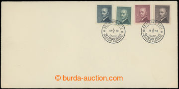 220969 - 1948 ministry envelope with mounted stamp. Beneš, Pof.443-4