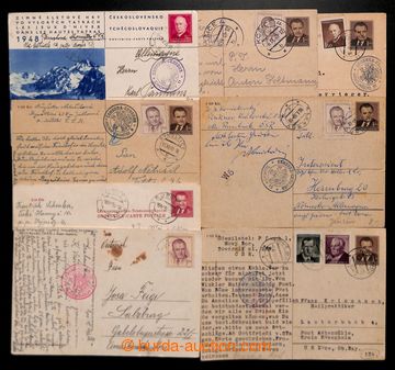 220974 - 1948-1950 comp. 7 pcs of censored PC addressed to Germany, f