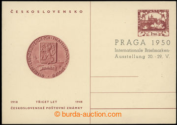 221011 - 1950 CDV95A/2, úřední přítisk k výstavě známek PRAGA