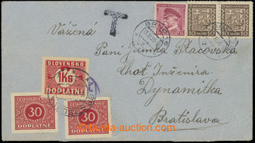 221016 - 1939 mixed franking postage-due stamp., letter from Protecto