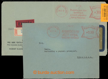 221033 - 1943-1944 comp. 2 pcs of envelopes with print meter stmp, 1x