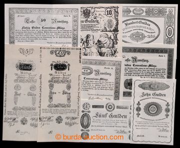 221053 -  FAKSIMILE / comp. 9 pcs of facsimile Austrian bank-notes, v