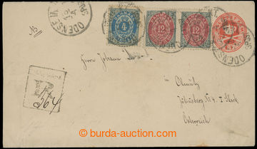 221069 - 1894 postal stationery cover 8Ore, Mi.U10, sent as Reg to Ol