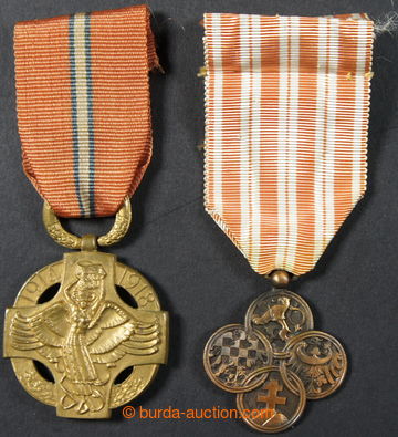 221110 -  Revolutionary Medal, bronze + Czechosl. War Cross, Prague i