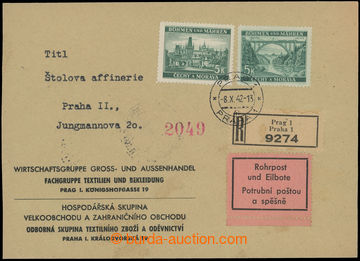 221130 - 1942 commercial Reg and express letter in the place transpor