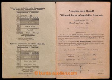221146 - 1942 book přespolního postman/-en, fee paid i.a. stamp. Pr