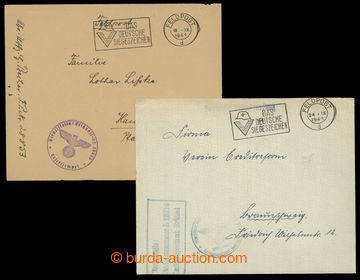 221152 - 1941 VIKTORIA / sestava 2ks dopisů Feldpost s propagandisti