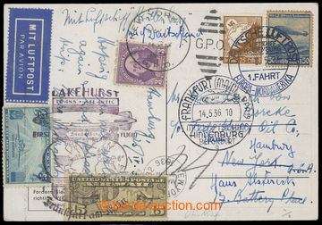221226 - 1936 1. SÜDAMERIKAFAHRT 1936, reklamní pohlednice VEEDOL s