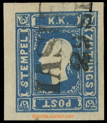 221273 - 1858 ANK.18b, Franz Joseph I. 1,05 Kreuzer dark blue, cancel
