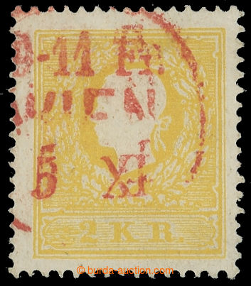 221296 - 1858 Ferch.10I, Franz Joseph I. 2 Kreuzer yellow type I with