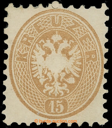221298 - 1864 ANK.34a, Eagle 15 Kreuzer light brown; very fine piece 