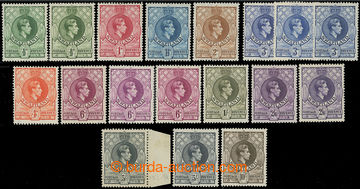 221326 - 1938 SG.28-38, George VI. 1/2P-10Sh incl. color shades, i.a.