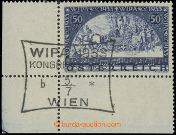 221350 - 1933 Mi.555A, WIPA 50+50g, ordinary paper, lower left corner