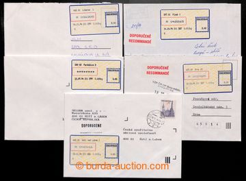 221491 - 1994 comp. 5 pcs of Reg letters with labels APOST, type I (b