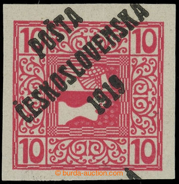 221541 -  Pof.59, Mercure R 10h red, overprint type II.; superb mint 
