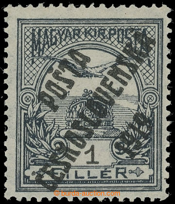 221545 -  Pof.89z, 1f šedá/černá, wmk z, overprint III. type; hin