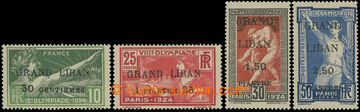 221596 - 1924 Mi.22-25, LOH Paříž 1924 s přetiskem (I.); svěží