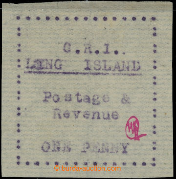 221619 - 1916 LONG ISLAND - Brit. occupation SG.12, 1P mauve, signatu
