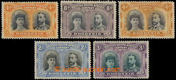 221656 - 1910 SG.139, 140, 153, 158, 185; Double Head 4P in 2 shades,