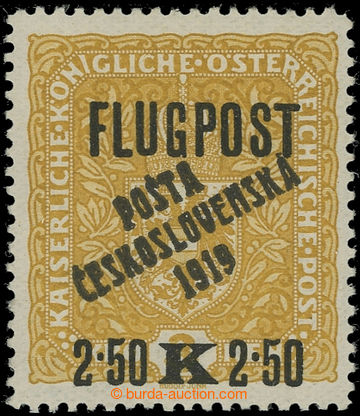 221732 -  Pof.53II, Air FLUGPOST 2,50 Koruna / 3 Koruna yellow / blac