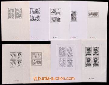 221832 - 1994-2002 PTR1-PTR9, comp. 9 pcs of commemorative prints fro