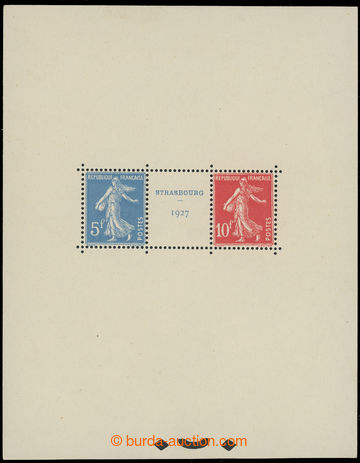 221859 - 1927 Mi.Bl.2, miniature sheet Exhibition Strasbourg, size 10
