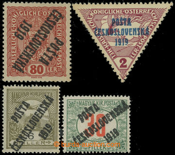 221999 -  SELECTION of / 4 stamp., contains Coat of arms 80h with inv