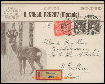 222021 - 1922 plošný advertising added print f. A.Valla, Přerov on