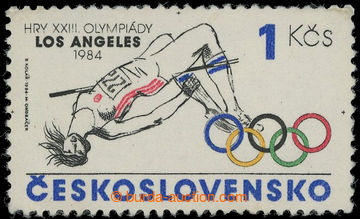 222059 - 1984 Pof.2663N, Olympiáda Los Angeles 1Kčs, z politických