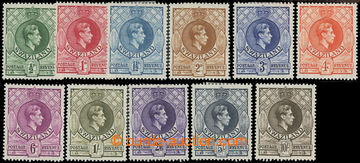 222268 - 1938-1954 SG.28-38a, George VI. ½P - 10Sh; complete set, hi