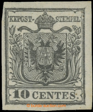 222390 - 1850 ANK.LV2H, Coat of arms 10Cts grey-black; very fine piec